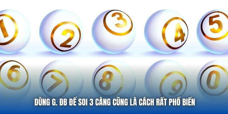 Dùng G. ĐB để soi 3 càng cũng là cách rất phổ biến